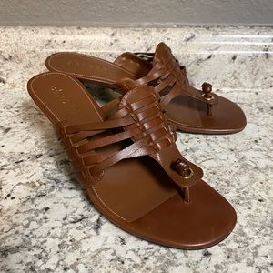 RALPH LAUREN LEATHER SANDAL HEEL IN SIZE 8.5 LIKE NEW